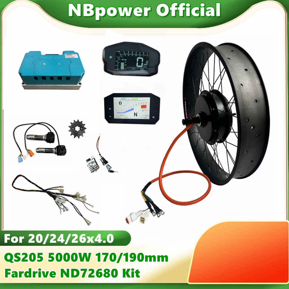 72V 5000W Hub Motor Kit - NBpower QS205 72В 5000Вт 170/190мм Dropout
