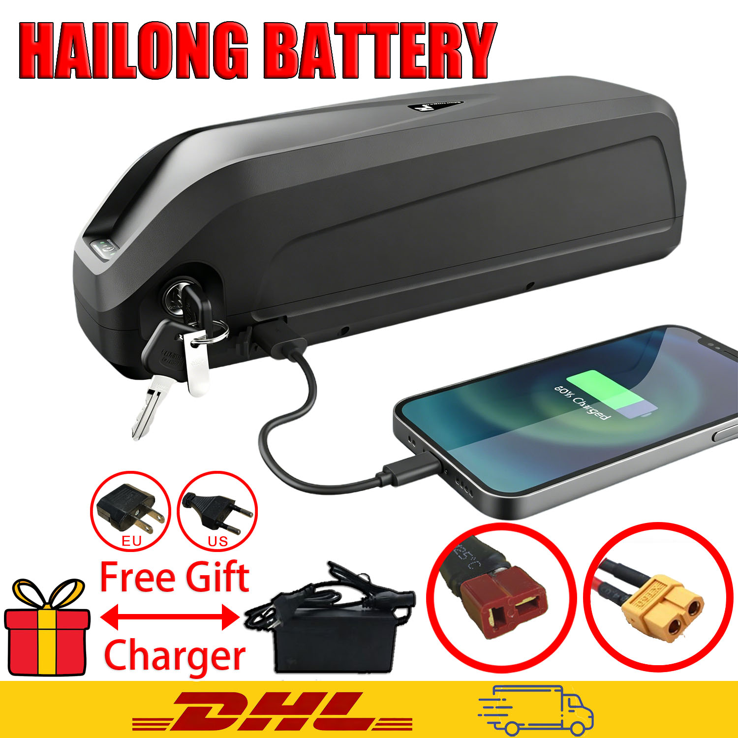 Ebike Battery 48V 20Ah Hailong - Новый аккумуляторный блок Hailong для электровелосипедов