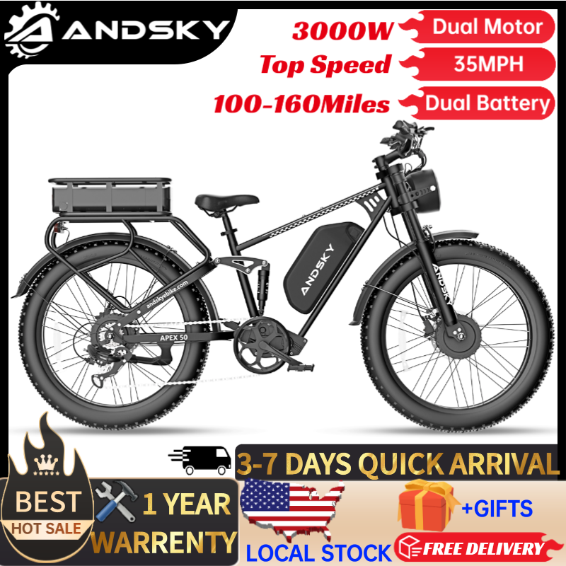Mid Drive Motor Kit 52V 1000W - Электровелосипед ANDSKY Apex50 AWD, 3000 Вт,