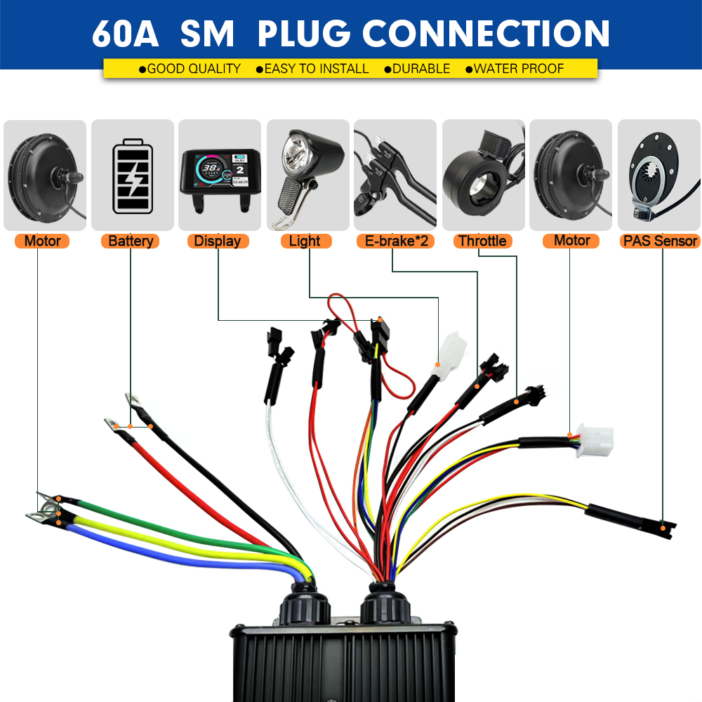 2000 Вт-5000 Вт 48 В-72 В 3-ре – обзор и цена Sine Wave Controller 48V 72V 80A