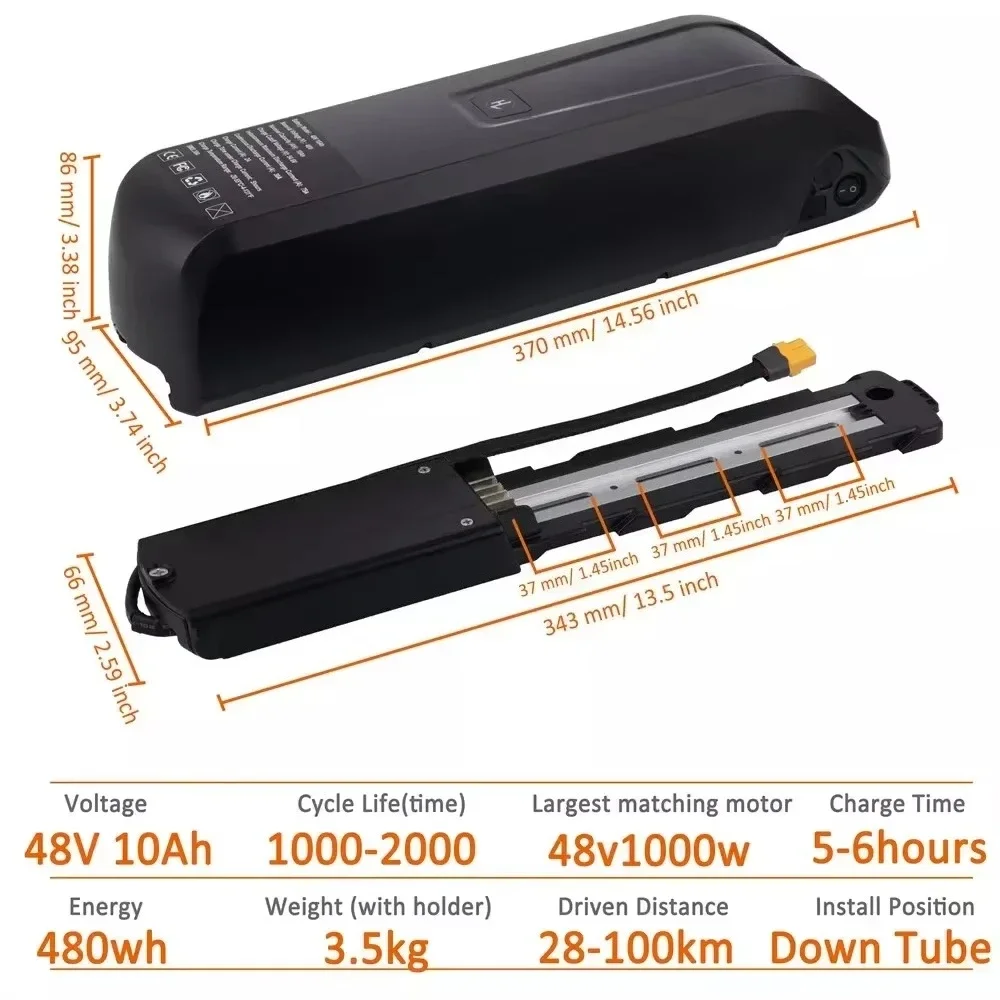Для Hailong EBike Аккумулятор  – обзор и цена Ebike Battery 48V 20Ah Hailong
