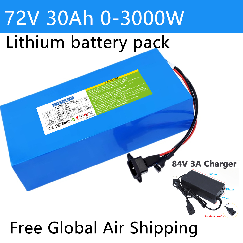 72 В 12 Ач-30 Ач 18650 Аккумул – обзор и цена Electric Bicycle Battery 72V 30Ah