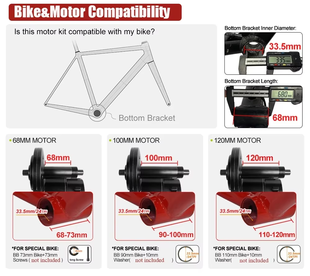 Комплект для переоборудования  – обзор и цена Mid Drive Motor Kit 52V 1000W