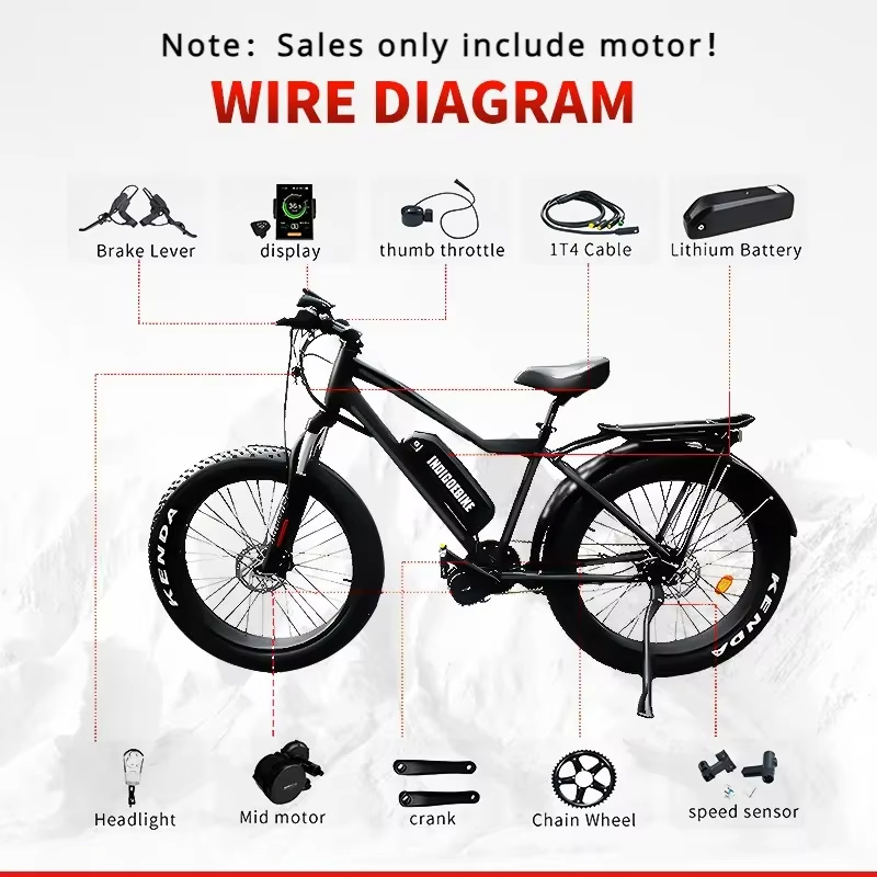 Комплект для переоборудования  – обзор и цена Mid Drive Motor Kit 52V 1000W